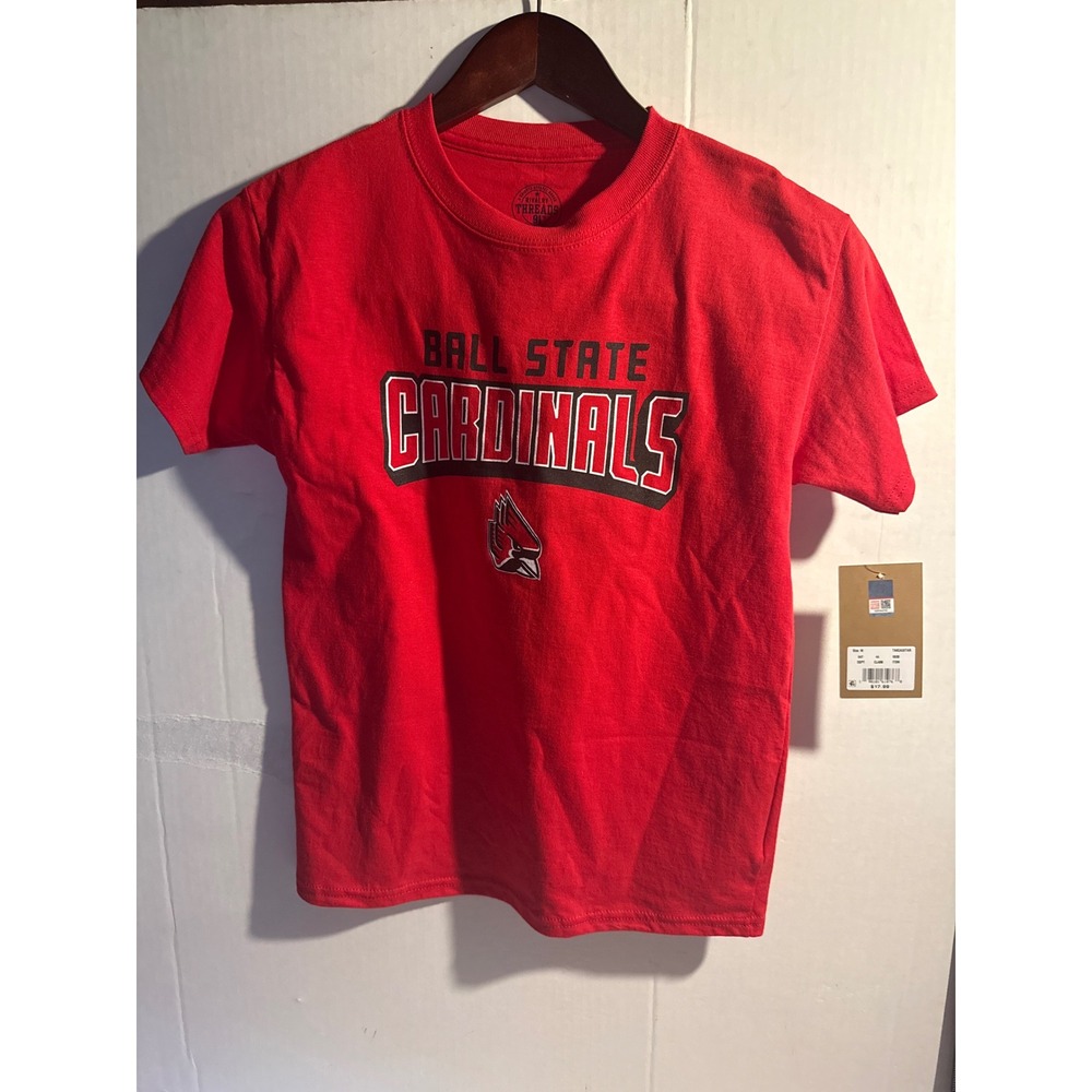 Rivalry Threads Ball State Cardinals Youth Graphic T-Shirt Red Size M 8/10 NWT